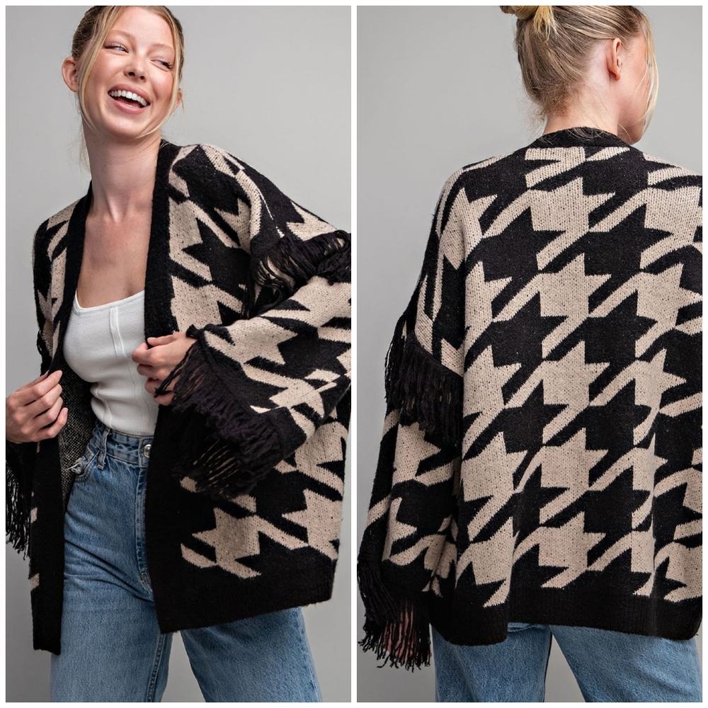 ee:some Boho Cozy Chic Oversized Fringe Cardigan - Picture 3 of 10